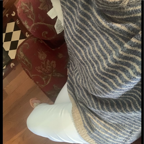 Adora long sleeve striped turtle neck hi low sweater - Picture 5 of 5